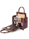 Martoffes™ Crossbody-Ledertasche mit Organisationsfächern